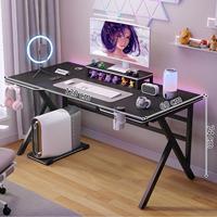 Bureau Gaming Informatique en Bois Design Moderne avec Plateau MDF et Étagère, Vente en Gros d'Usine, pour Bureau à Domicile ou Chambre à Coucher