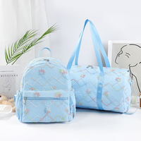 Petit sac de voyage pour enfants de nuit pour filles mignon sac de danse à carreaux bleu pour tout-petits sac de sport pour fin de semaine