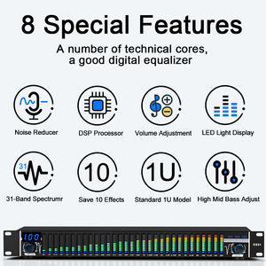 Depusheng D331 Профессиональный шумоподавляющий цифровой эквалайзер профессиональные аудиосистемы - Product Image 5