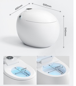 WC intelligent KD-K29A1 en forme d'œuf, de Chaozhou, sanitaires de haute technologie, avec chasse d'eau électrique à capteur au sol - Product Image 5