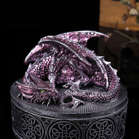 Coffret à bijoux miniature en résine, décoratif et personnalisé, en forme de dragon, pour la maison.