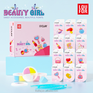 Kit de <span class=keywords><strong>Arcilla</strong></span> Seca al Aire Beauty Girl, 12 Piezas, Exhibición Colgante, <span class=keywords><strong>Arcilla</strong></span> de Modelar Ultraligera No Tóxica con Certificación CE/EN71, Set Temático de Maquillaje DIY - Product Image 3