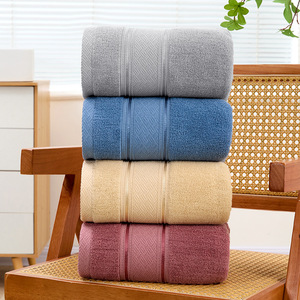 Asciugamano da bagno in cotone jacquard a trama semplice, spesso 380g, resistente alle perdite di fibra, per casa, hotel, regalo, spiaggia, Cina - Product Image 2