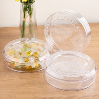 Boîte Ronde Transparente en Plastique pour Biscuits, Gâteaux, Pâtisseries, Gâteaux de Lune – Grande Boîte Plate Ronde Moulée par Injection – Fournisseur Fabricant