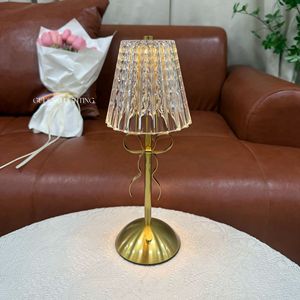 New cross-border luxury bow <b>table</b> <b>lamp</b>, bedroom and living room decoration, girly ornament, desktop charging ambient <b>lamp</b>. - Product Image 2