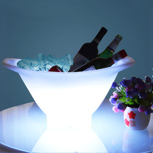 Nuevos muebles de barra de plástico LED aislados Cubo de hielo de vino y champán PARA USO HOTELERO - Product Image 1