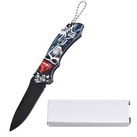 Couteau de poche pliant avec manche imprimé en 3D, acier inoxydable 3cr13, lame de 80 mm, pour le camping en plein air, la survie, EDC, ouverture par glissement