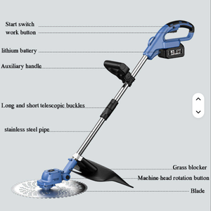 Power Tool Brushcutter Lawn Mower With Cord <b>String</b> Trimmer for <b>Gardening</b> LM-21V-08 21V Lithium Battery Long-lasting Power for Ef - Product Image 6