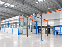 Ligne de peinture en poudre automatique JINHAI avec contrôle PLC, personnalisable pour four de cuisson et cabine de pulvérisation pour aluminium et métaux