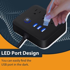 Cul được liệt kê Power Strip với <span class=keywords><strong>USB</strong></span> 3 Outlet mở rộng CHÌ 3 cổng <span class=keywords><strong>USB</strong></span> Power Strip Surge Protector đa cắm cửa hàng - Product Image 5