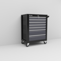 Chariot de rangement mobile pour outils de garage, 5 tiroirs, armoire à outils roulante de qualité professionnelle avec roulettes robustes et poignée latérale