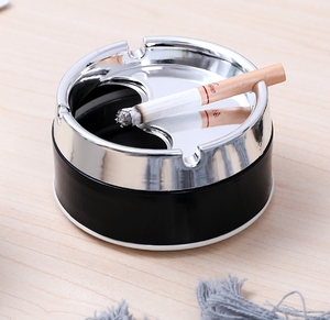 Gạt tàn bằng thép không gỉ gạt tàn chống gió kín gạt tàn thời trang đơn giản quay gia đình phòng khách gạt tàn dày - Product Image 4