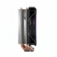 Refroidisseur CPU X99 X79, 4 caloducs à pression descendante, LGA2011 E5, ventilateur prismatique 120 mm PWM silencieux, LED RGB fixe, roulement à bille en cuivre/aluminium