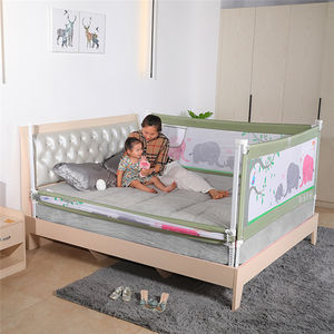 Barrera de rieles de cama portátil de altura ajustable, doble botón, cama para niños, Material de seguridad a la venta, suministros para bebés - Product Image 1