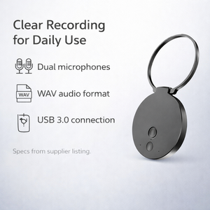 Grabadora <span class=keywords><strong>de</strong></span> <span class=keywords><strong>Voz</strong></span> A30 Metálica con IA, Tiempo <span class=keywords><strong>de</strong></span> Grabación <span class=keywords><strong>de</strong></span> 12-15h, USB 2.0, Transcripción en Tiempo Real, Traducción, Control por Aplicación, Inteligente - Product Image 3