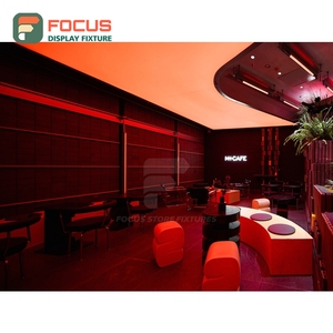 ชั้นวางสินค้ากาแฟแบบกะทัดรัด แผงไม้ระแนงสำหรับโชว์ขนมบิสกิต ชั้นวางโชว์สินค้าจากร้านค้าขายกาแฟ - Product Image 5