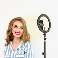 Anneau Lumineux LED pour Selfie avec Support de Téléphone Réglable, Trépied pour TikTok, Diffusion en Direct, Studio Vidéo, Lampe Portable pour Maquilleurs