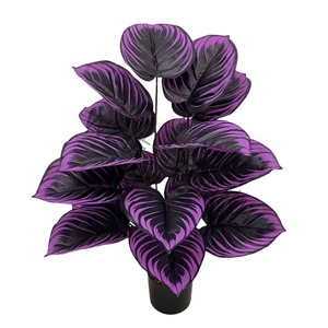 Plante artificielle violette en pot, décoration intérieure pour salon, verdure pour la maison - Product Image 4