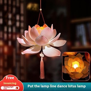 Navidad hogar piscina decoración Faux agua lirio látex flotante flores de loto artificiales con luces LED - Product Image 4