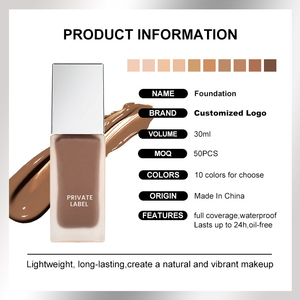 Fonds <span class=keywords><strong>de</strong></span> <span class=keywords><strong>Teint</strong></span> Liquide Maquillage Couvrance Totale Végétalien Résistant à l'Eau Longue Tenue Fini Mat, Logo OEM Marque Blanche - Product Image 2