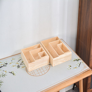 Venta directa de fábrica de cajas de almacenamiento cuadradas de madera sin tapa, cajas para certificados de matrimonio y cajas de almacenamiento de madera maciza. - Product Image 2