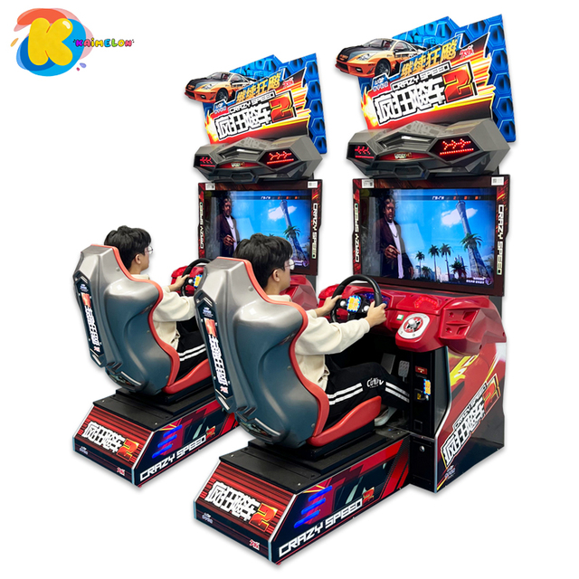 Hot Sales Amusement & Race Cars Drive Racing Video Arcade Racing Car Simulator Gaming Station for 1-2 Players-Indoor Use