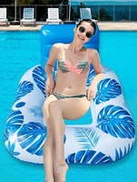 Chaise flottante gonflable pour piscine Rangée de flotteurs de plage pour piscine inclinable