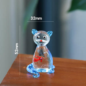 מנורת זכוכית מוראנו בעבודת יד בסגנון לוויתן יצירתי, קישוטי פסלון דג זהב בכיס, עיצוב לבית - Product Image 3