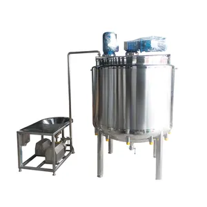 Homogeneizador emulsificador de alto cisalhamento para produtos químicos, tanque de mistura de frutas e leite em aço inoxidável 500L