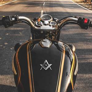 Emblema Massonico Cromato da 2,75 Pollici, Squadra e Compasso Massonici, Decalcomania per Auto, Camion, Moto, Accessori Regalo - Product Image 6