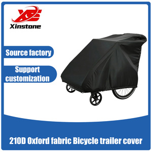Housse de protection universelle toutes saisons en polyester 210T anti-déchirure pour remorque de vélo et couvre-poussière extérieur - Product Image 1