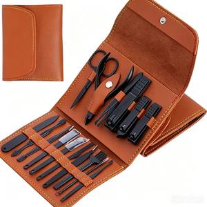 Kit de manucure et pédicure, ensemble portable en acier inoxydable de 16 pièces pour adultes, outils durables - Product Image 1