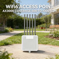 Punto de Acceso WiFi6 para Exteriores AX3000, AP Inalámbrico Empresarial de Alta Potencia, IP67 Resistente al Agua, Estación Base Comercial PoE para Starlink