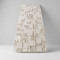 Nouveauté : Carrelage souple en pierre naturelle ivoire, texture 3D, panneau mural pour décoration intérieure et extérieure