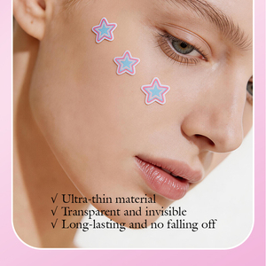 KORMESIC 20 Patchs Anti-Acné Personnalisables Effet Scintillant Étoile et Cœur – Adorables Patchs Coréens pour Boutons, Tendance et Stylés - Product Image 5