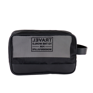 Customized Transparent Mesh Cosmetic Bag Travel Black Simple Make up Pouch Makeup Brush Bags Storage Toiletry Wash Lipstick Bag - Product Image 6