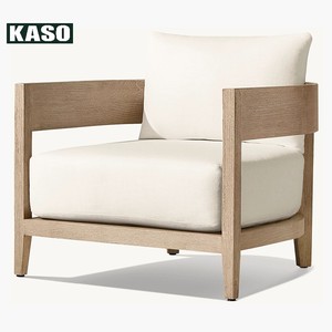 Canapé d'extérieur modulaire de luxe en teck massif, étanche, moderne, populaire, pour bord de piscine, personnalisable, vente en gros - Product Image 3
