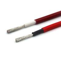Fil de câble PV de panneau solaire cc populaire chaud 6mm 16mm XLPO rouge noir Type basse tension utilisation de Construction industrielle cuivre étamé