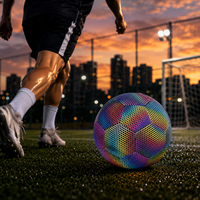 Balón de Fútbol Reflectante de Primera Calidad, Termosellado, Personalizado de Fábrica, OEM, Multimarca, Varios Tamaños, para una Alta Tasa de Liberación y Gran Capacidad de Difusión