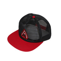 Casquette de camionneur en maille intégrale avec bord rouge néon en PVC transparent, pare-soleil personnalisé, respirante, été, snapback, casquette de baseball