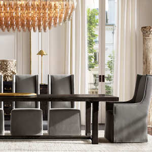 54" Rectangle Luxury Retro Smoke Glass Chandelier Designer Living Room Art Home Decor Large Handmade Modern Glass Chandeliers - Product Image 4