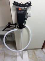 Pompe à fût verticale électrique portable 220 V pour le transfert de liquides chimiques avec jauge de dosage numérique, ensemble tout-en-un