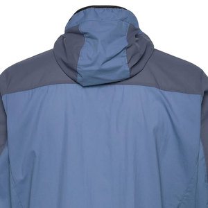 Casual Wear Men Hooded Windbreaker Jacket Blue Polyester Casual Outdoor Sport <b>Coat</b> With Logo Front Zipper Closure Autumn Wear - Product Image 3