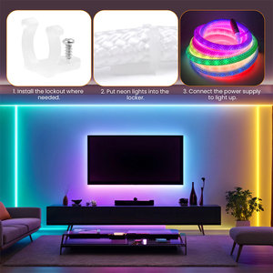 Thông minh <span class=keywords><strong>LED</strong></span> Strip RGB với IC ma thuật với pixel <span class=keywords><strong>LED</strong></span> ws2811 Neon Strip không thấm nước 360 độ tròn dây linh hoạt ánh sáng - Product Image 3