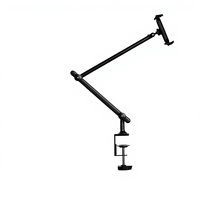360 °   Support de tablette flexible réglable en métal et plastique SPCC pour tablettes de 4,7 à 12,9 pouces Noir/Blanc