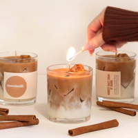 Handgemachte Großhandel Home Decor Glas Jar Jelly Wax Kreative Lebensmittel Getränk Neuheit Erdbeer Matcha Kaffee Latte Duft kerze
