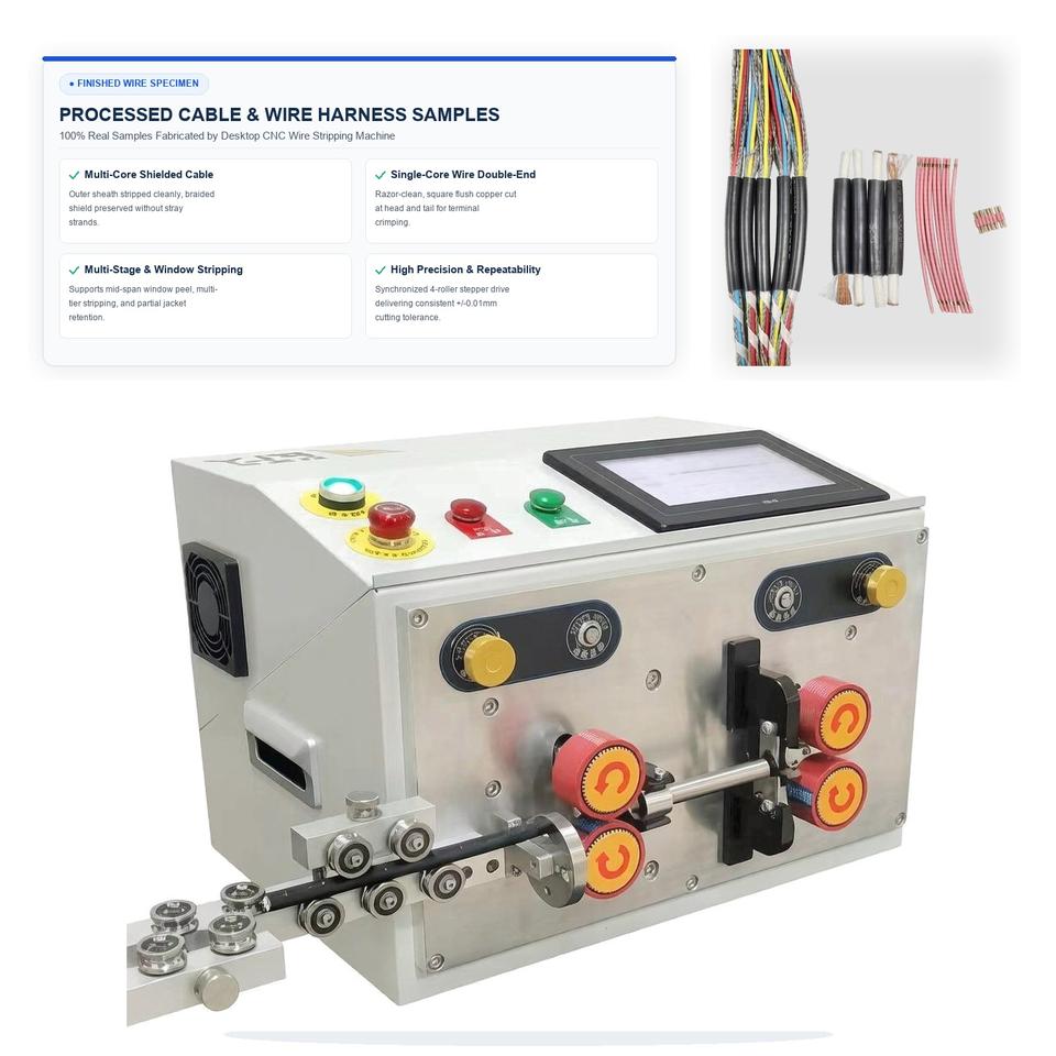 FLY DNBX-25 Automatic Wire Stripping and Cutting Machine Jacketed Cable ...