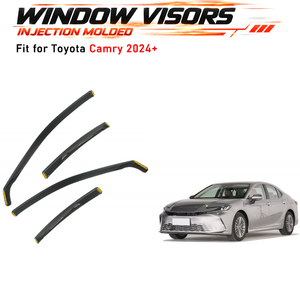 Factory Direct Injection Molded In-Channel Window Visors Rain Guards Wind Deflectors Fit for Toyota Camry 2024+ - Product Image 1