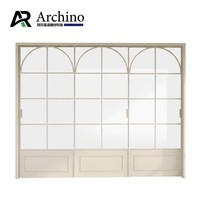 Porte coulissante moderne en alliage d'aluminium avec verre ignifuge et insonorisé pour chambre, cuisine, hôtel – Plusieurs coloris disponibles