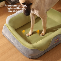 Coussin de couchage confortable pour animaux de compagnie, design surélevé, extra épais, lavable, doux, avec protection du cou, pour chiens et chats, idéal pour l'hiver